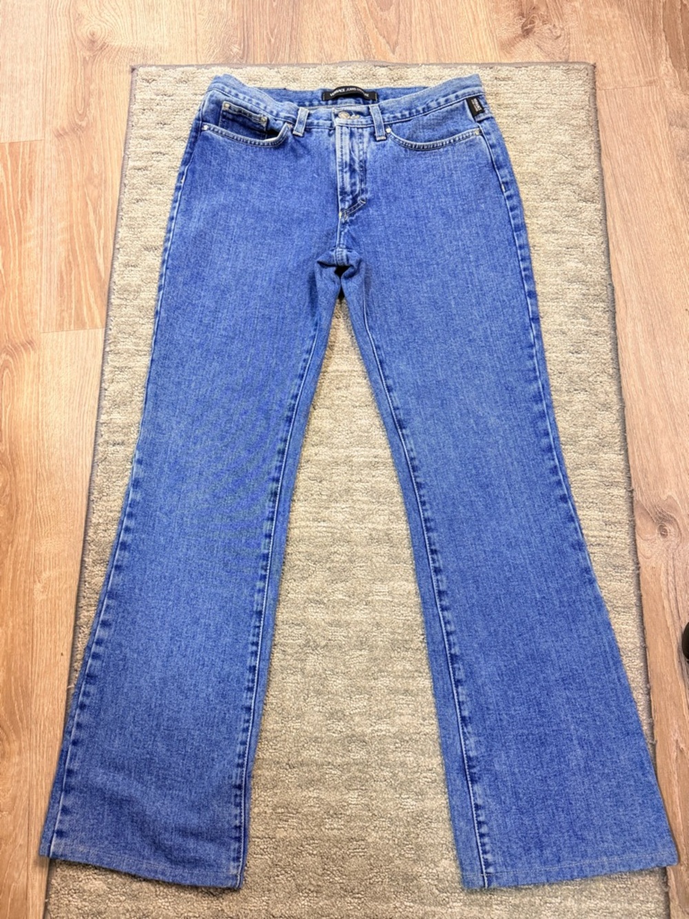 Women’s Mid-Rise Blue Flared Jeans
